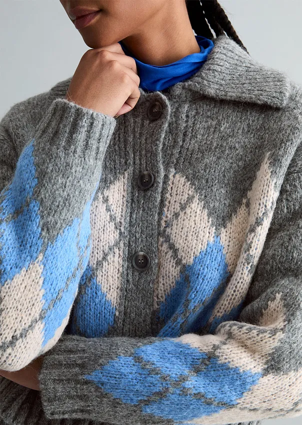 Кардиган жаккардовый с пушистой шерстью альпака Marc o'Polo - фото 4