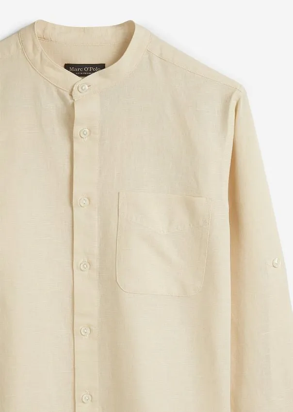 Рубашка из хлопка и льна Marc o'Polo - фото 5