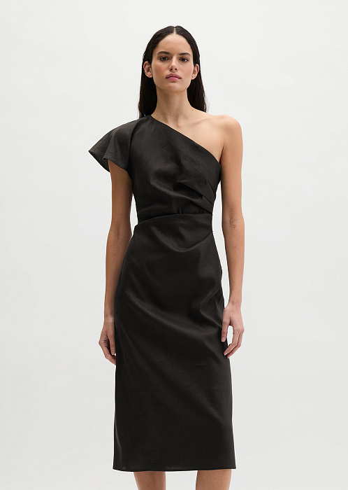 Платье из вискозы и льна