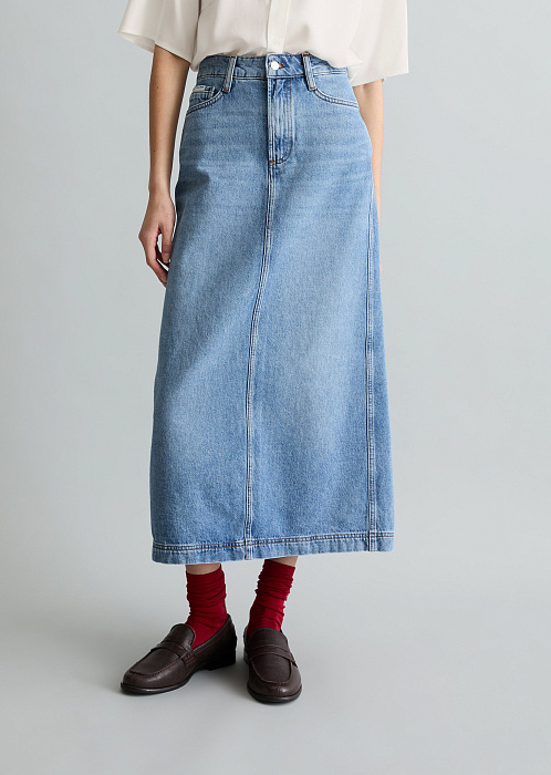 Юбка джинсовая из волокон листьев ананаса