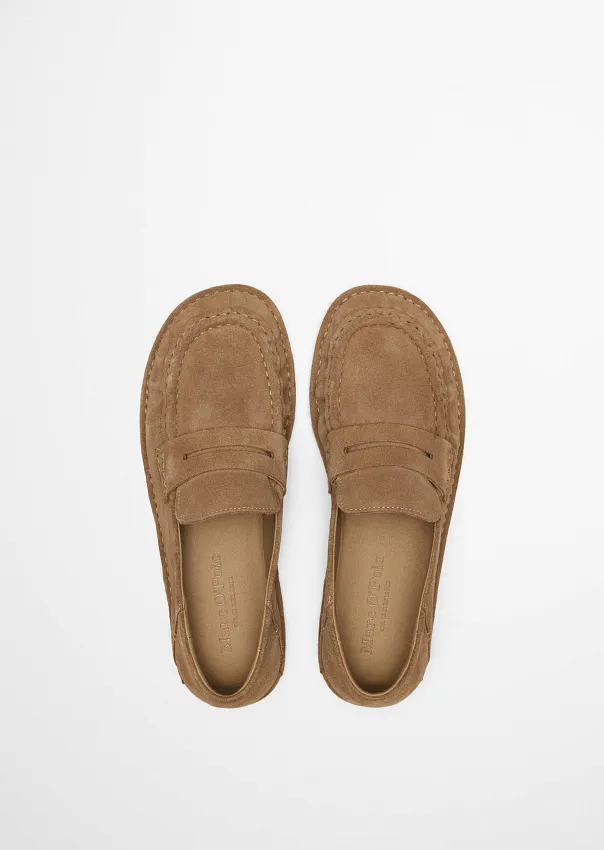 Лоферы из натуральной замши