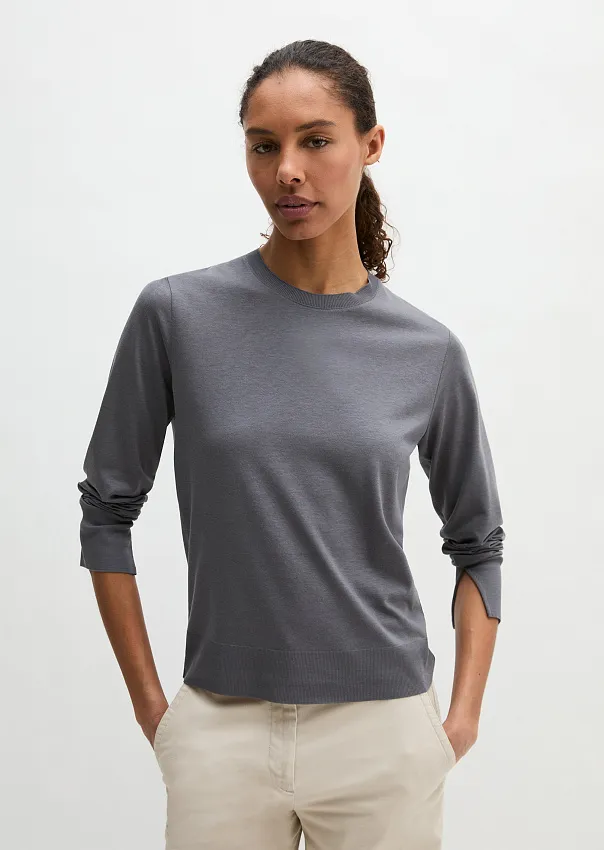 Лонгслив из смеси лиоцелла и хлопка