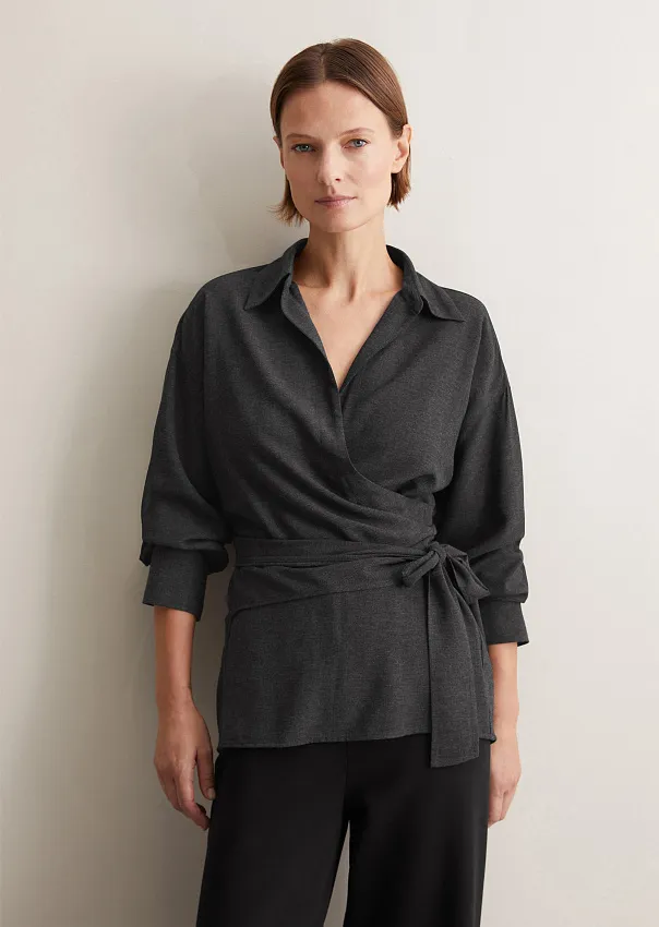 Блузка на запах из вискозы Marc o'Polo - фото 1