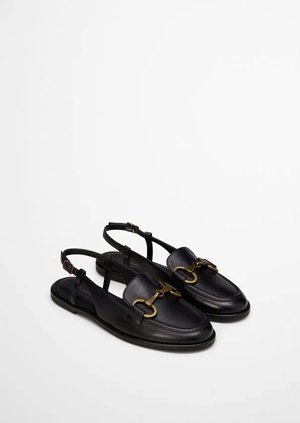 Слингбэки из натуральной кожи