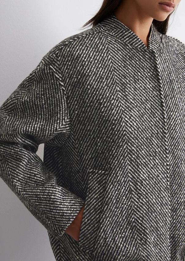 Бомбер из смесовой шерсти