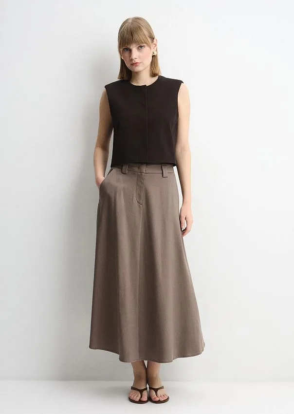Юбка миди из лиоцелла