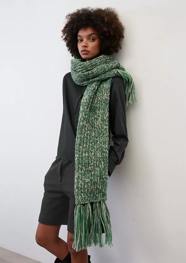 Вязаный шарф с бахромой Marc o'Polo - фото 4