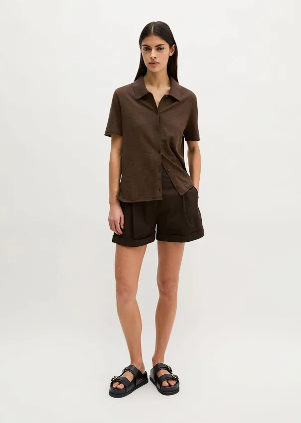 Кардиган из хлопка и льна
