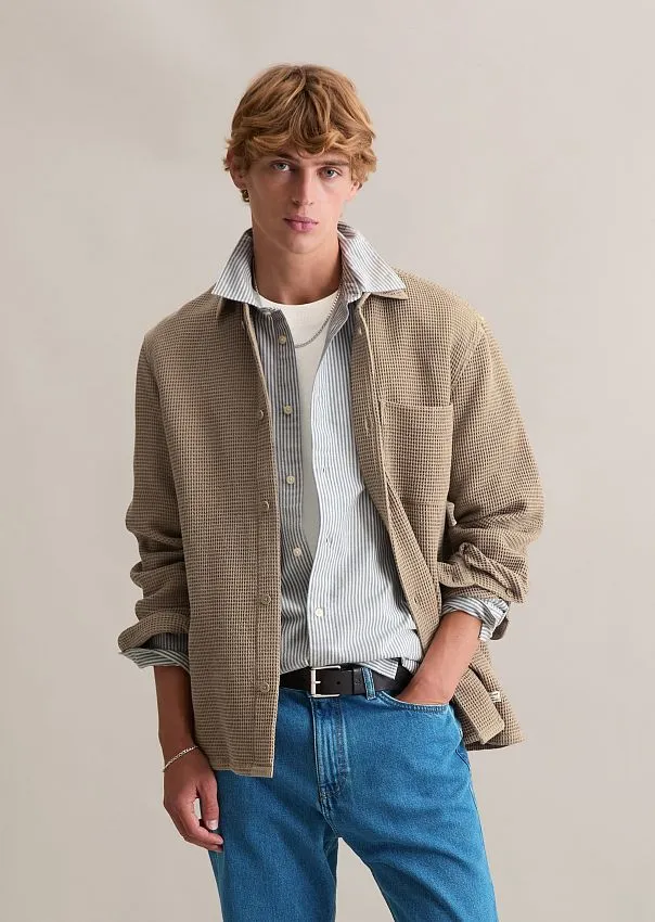 Рубашка верхняя из вафельной ткани Marc o'Polo - фото 3