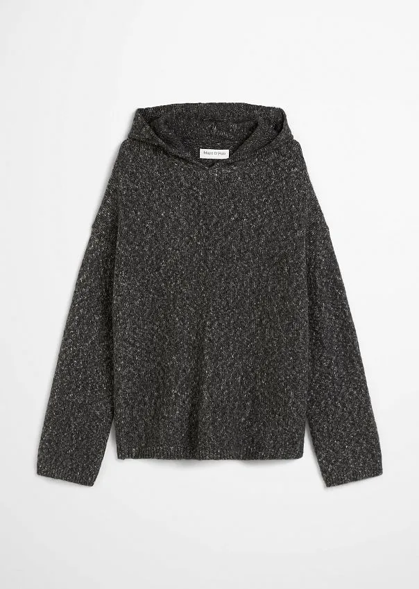 Трикотажное худи из смесовой шерсти альпаки Marc o'Polo - фото 6