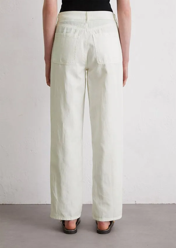 Широкие джинсы из органического хлопка и льна Marc o'Polo - фото 2