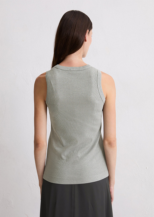 Топ из сверкающей ткани джерси
