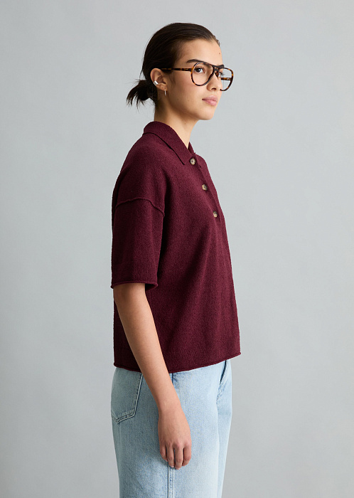 Поло из смесового хлопка 