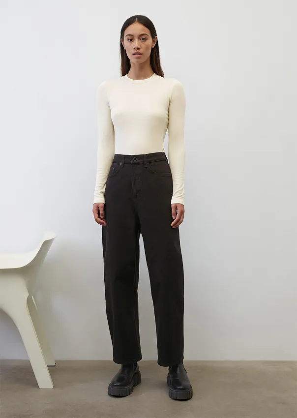 Широкие укороченные джинсы FEPPLA из смесового органического хлопка с эластаном Marc o'Polo - фото 1