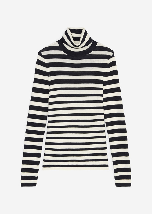 в полоску/темно-синий