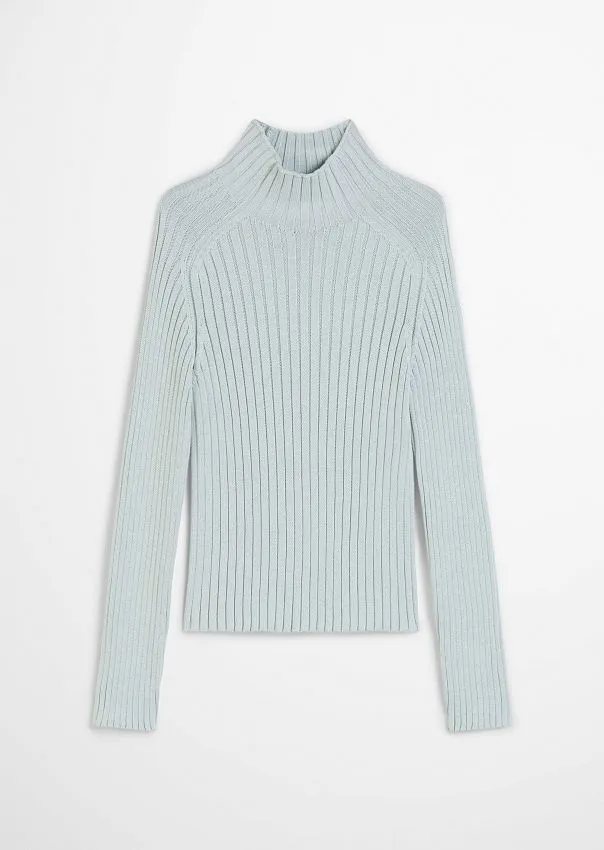 Тонкий свитер с высоким воротом из плотного хлопка Marc o'Polo - фото 6