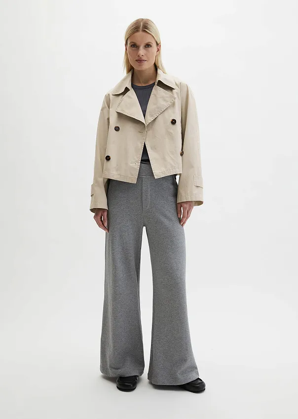 Тренч укороченный из хлопкового твила