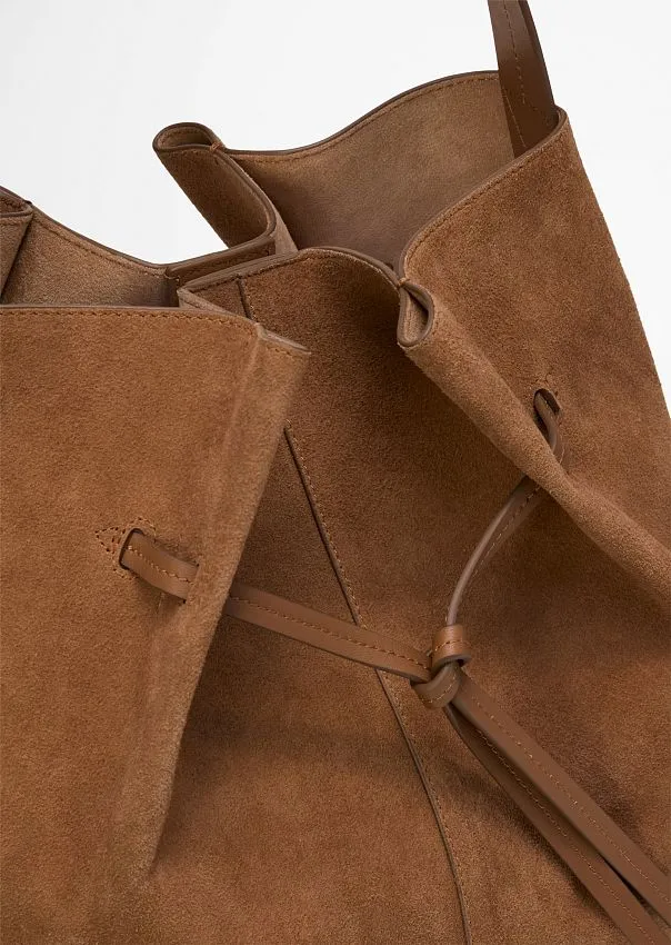 Сумка-хобо из натуральной замши