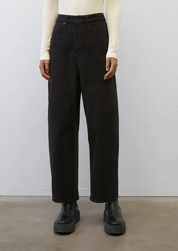 Широкие укороченные джинсы FEPPLA из смесового органического хлопка с эластаном Marc o'Polo - фото 3