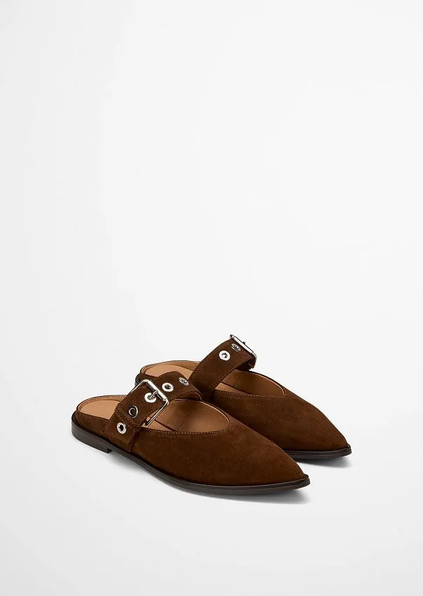 Мюли из натуральной замши