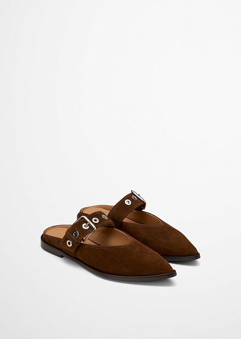 Мюли из натуральной замши