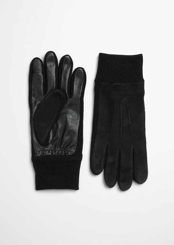 Кожаные перчатки с вязаными манжетами Marc o'Polo - фото 1