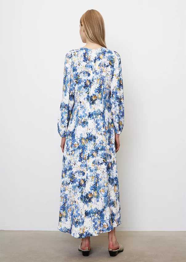 Платье-макси из смеси купро и вискозы с принтом Marc o'Polo - фото 2