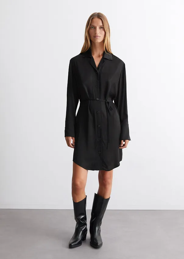 Платье-рубашка из вискозы