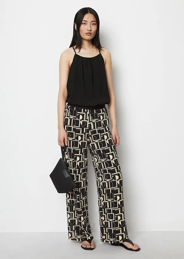 Широкие брюки из смесовой вискозы