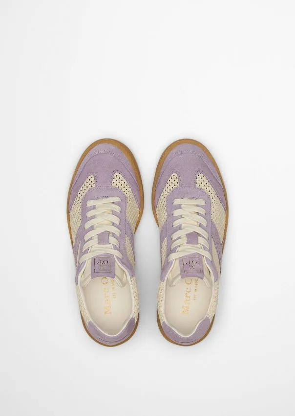 Кеды из натуральной замши и сетки