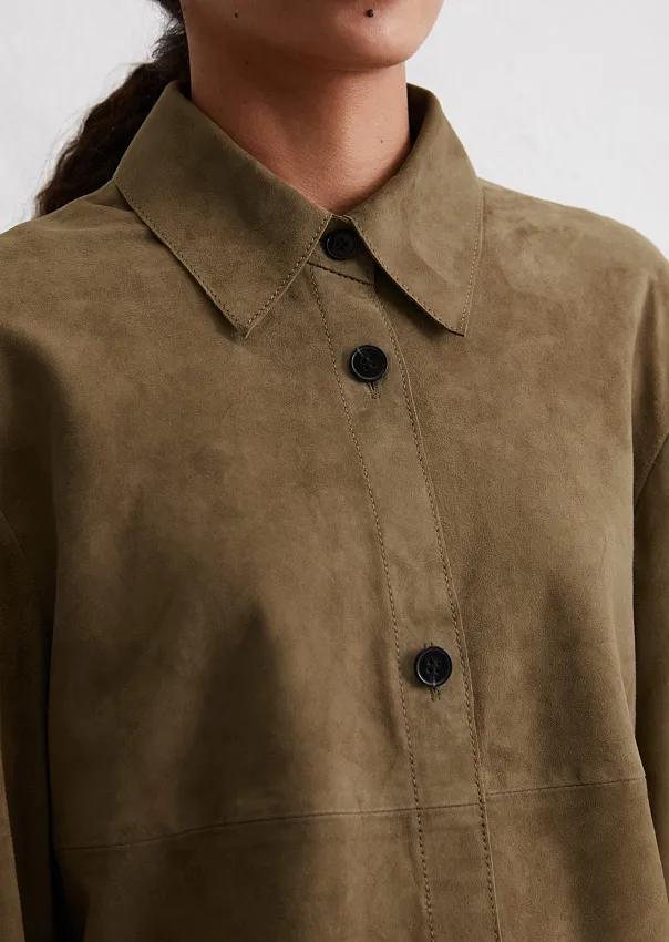 Рубашка из натуральной замши Marc o'Polo - фото 4