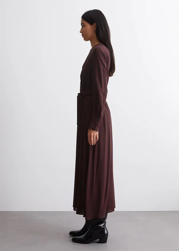 Платье на запах из купро-вискозы