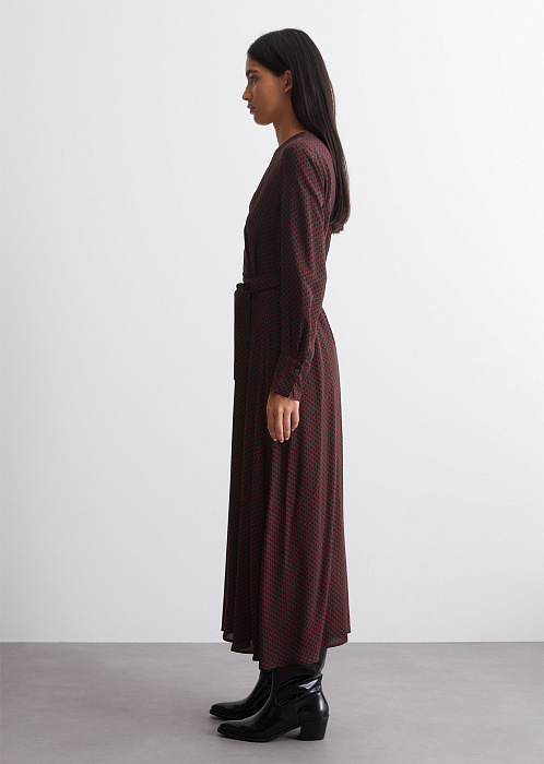 Платье на запах из купро-вискозы