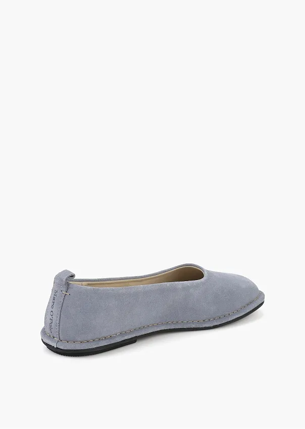 Балетки из натуральной замши