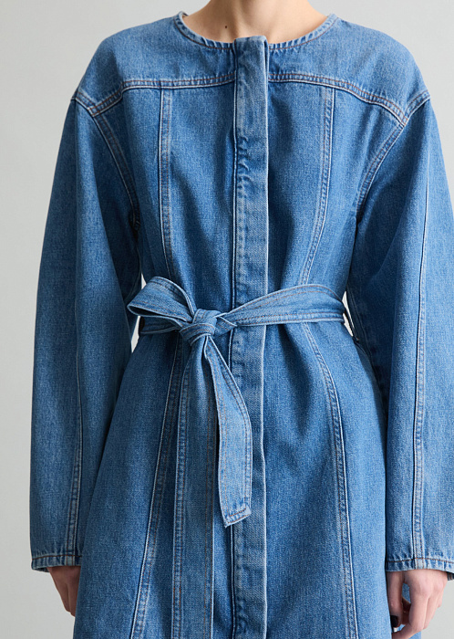 Платье джинсовое из волокон листьев ананаса