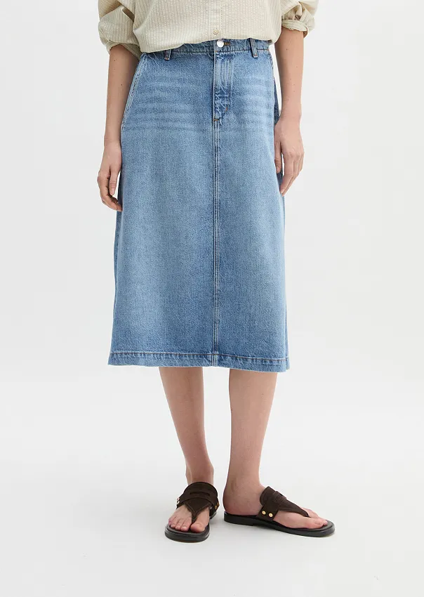 Юбка-миди из лиоцелла, льна и хлопка