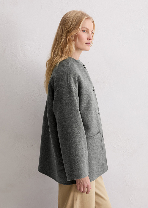 Полупальто из смесовой шерсти