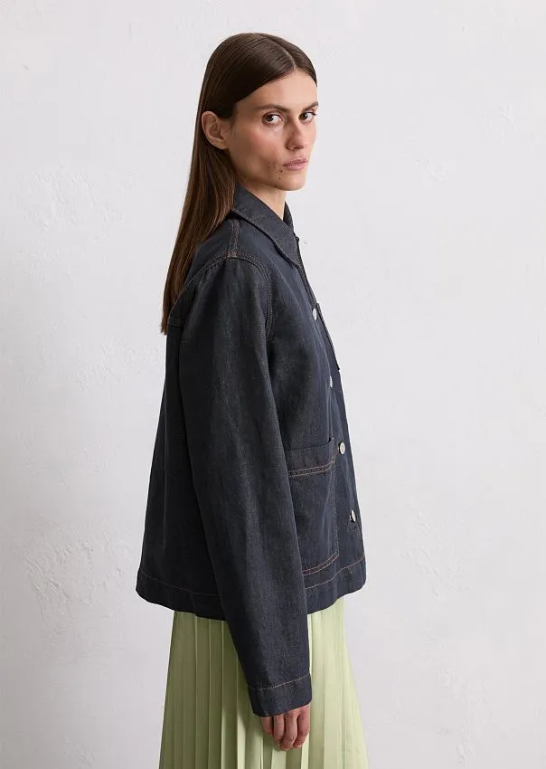 Джинсовая куртка из органического хлопка и льна Marc o'Polo - фото 5