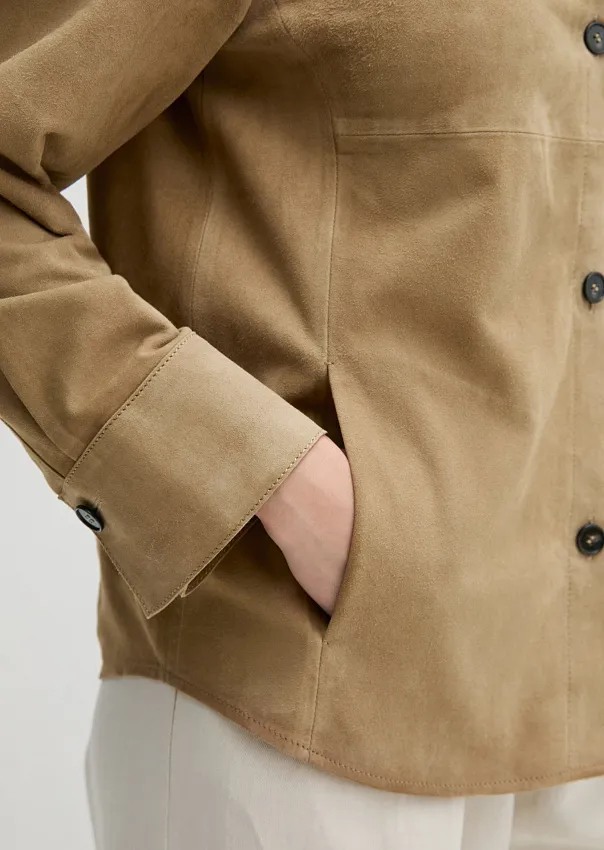 Рубашка верхняя из натуральной замши
