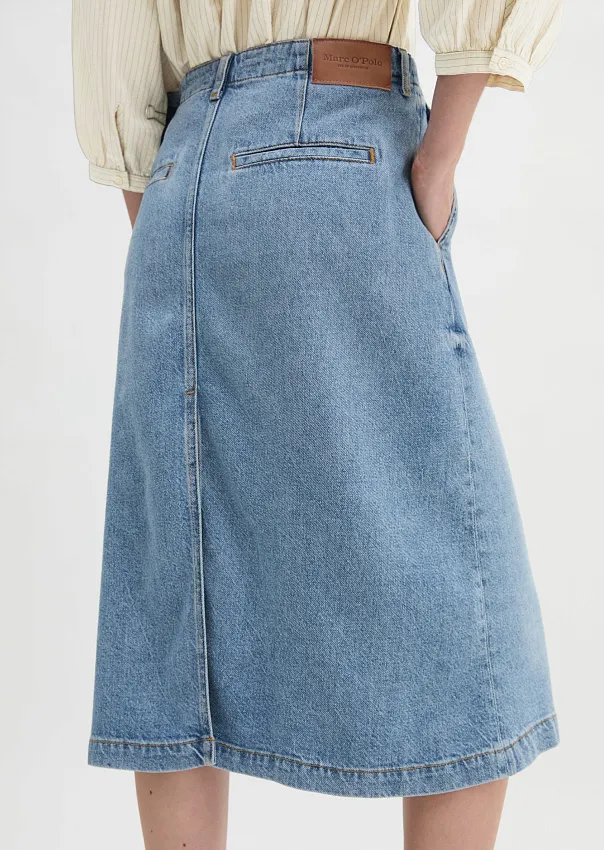 Юбка-миди из лиоцелла, льна и хлопка