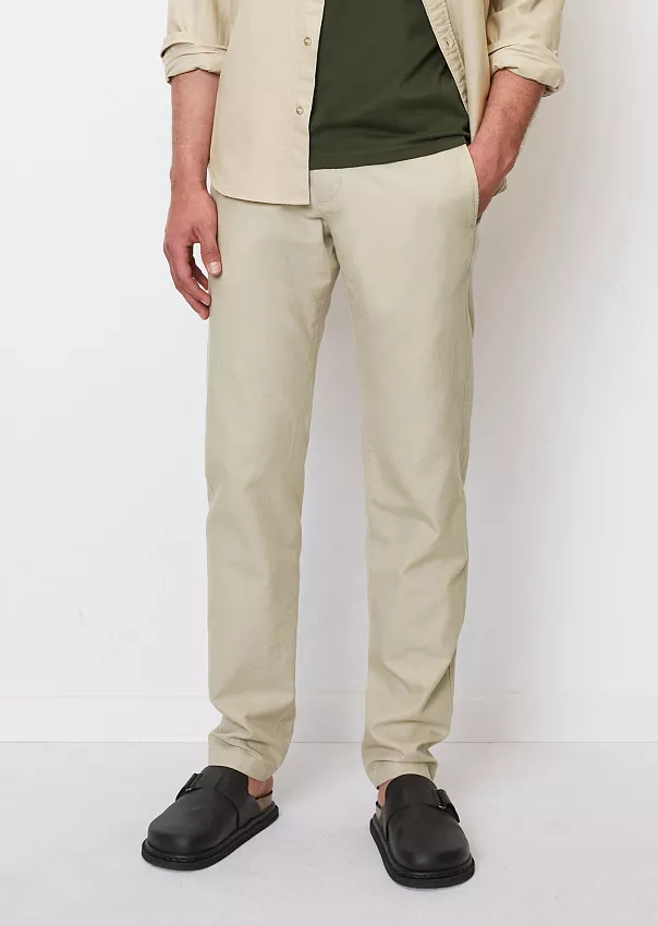 Зауженные брюки чиносы OSBY из смеси хлопка и льна Marc o'Polo - фото 3