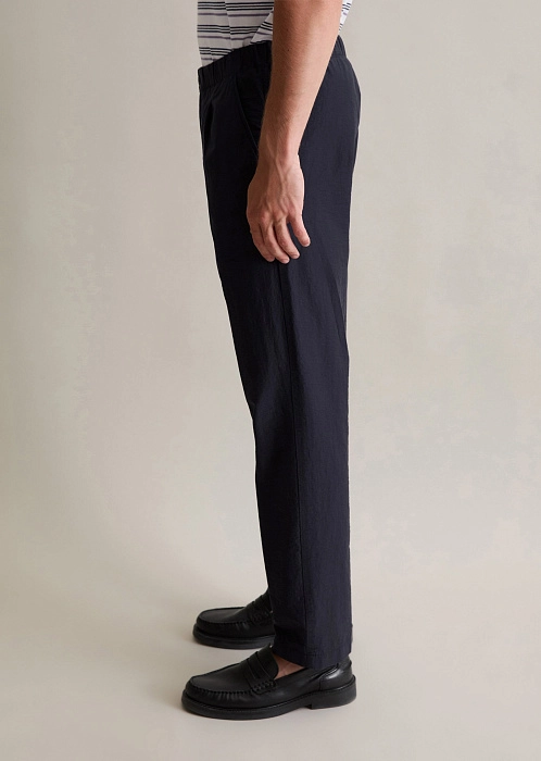 Брюки прямые из смесового хлопка