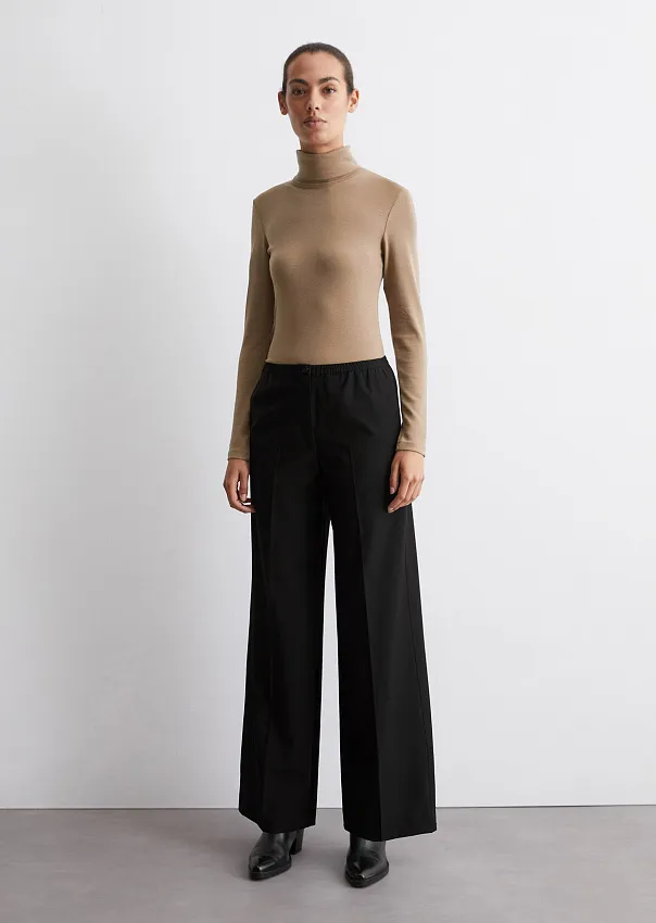 Широкие брюки из смесовой шерсти