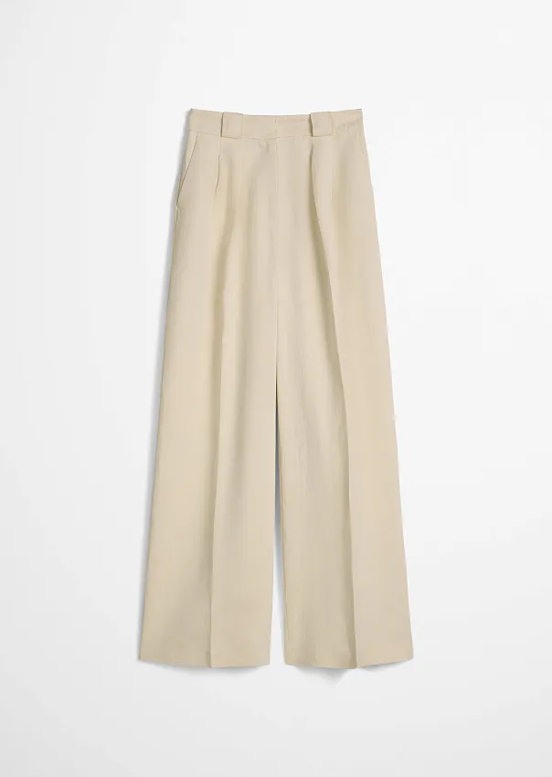 Брюки из вискозы и льна