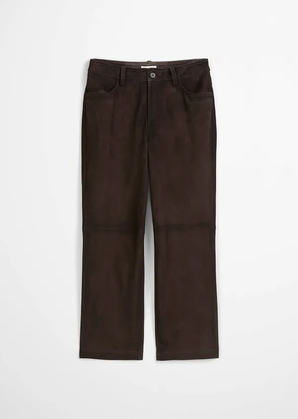 Прямые брюки из натуральной замши Marc o'Polo - фото 6