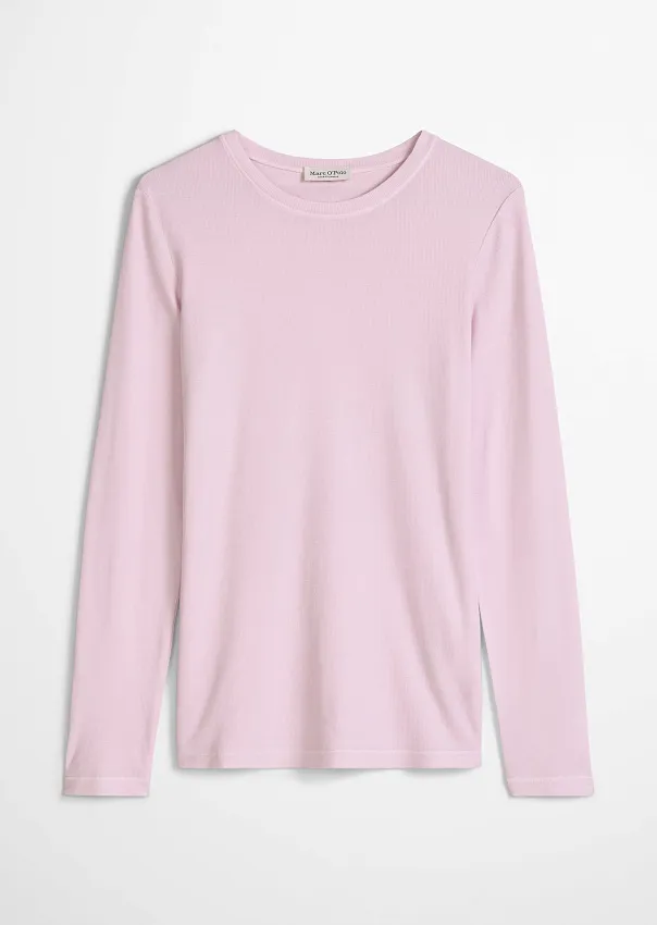 Лонгслив из джерси в рубчик