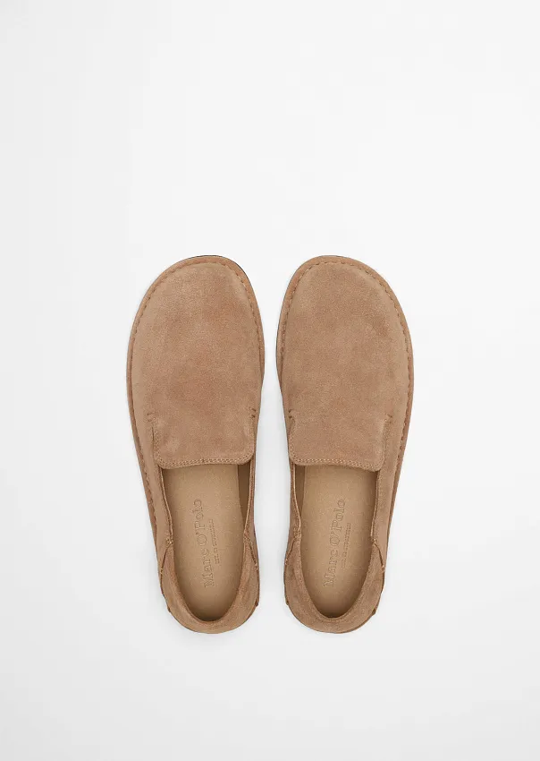 Лоферы из натуральной замши