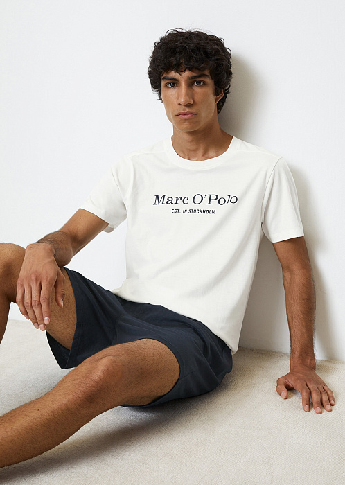 whtie cotton  / dark navy