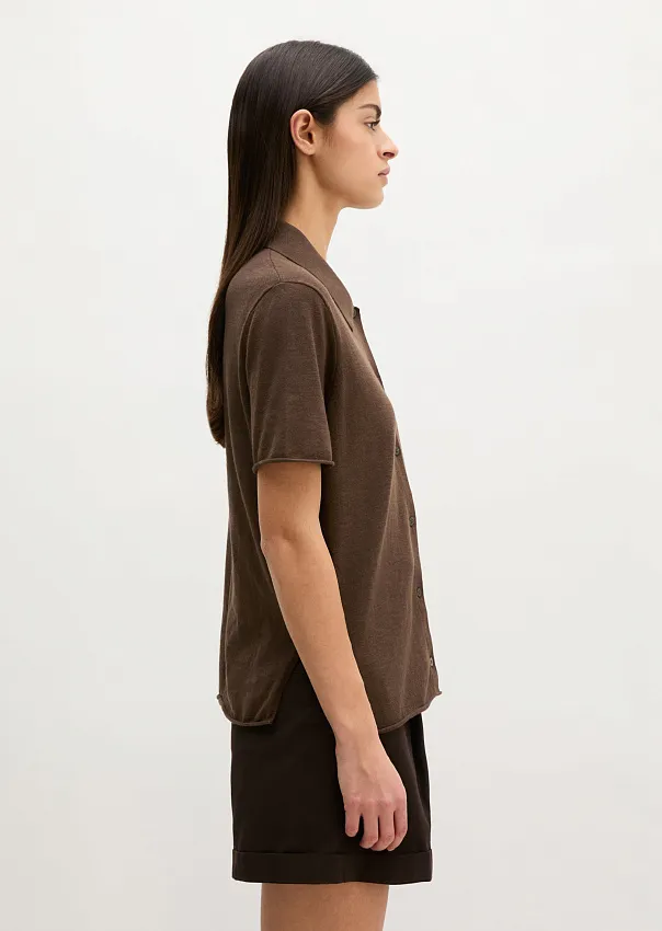 Кардиган из хлопка и льна
