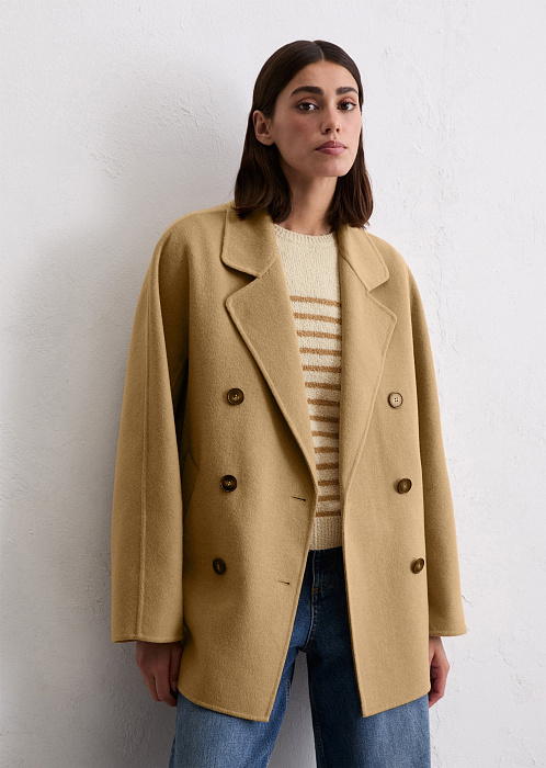 Полупальто из переработанной шерсти